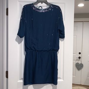 Tibi Silk Mini Dress with AB Beading Accents 👗 Size M / 6 🤩 MC